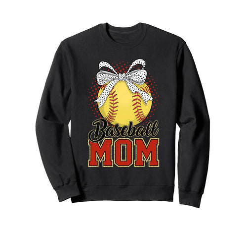 Baseball Mom Play Ball Sports Sweatshirt - Casual Everyday Wear Men Women - T-Shirt, Sweatshirt, Hoodie