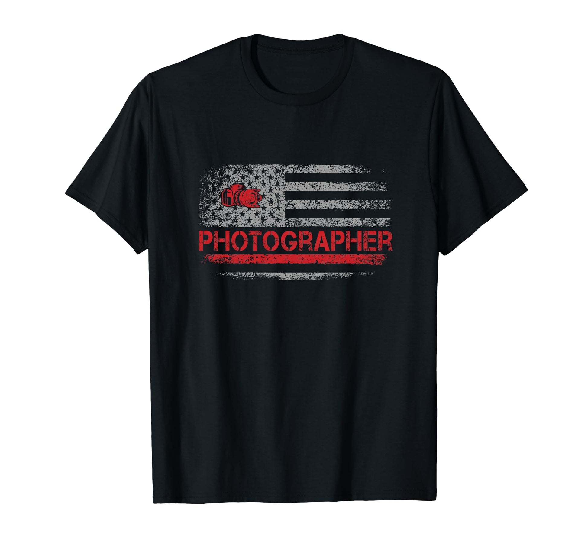 Photographer Usa American Flag T-Shirt - Unique Graphic for Adults - T-Shirt, Sweatshirt, Hoodie