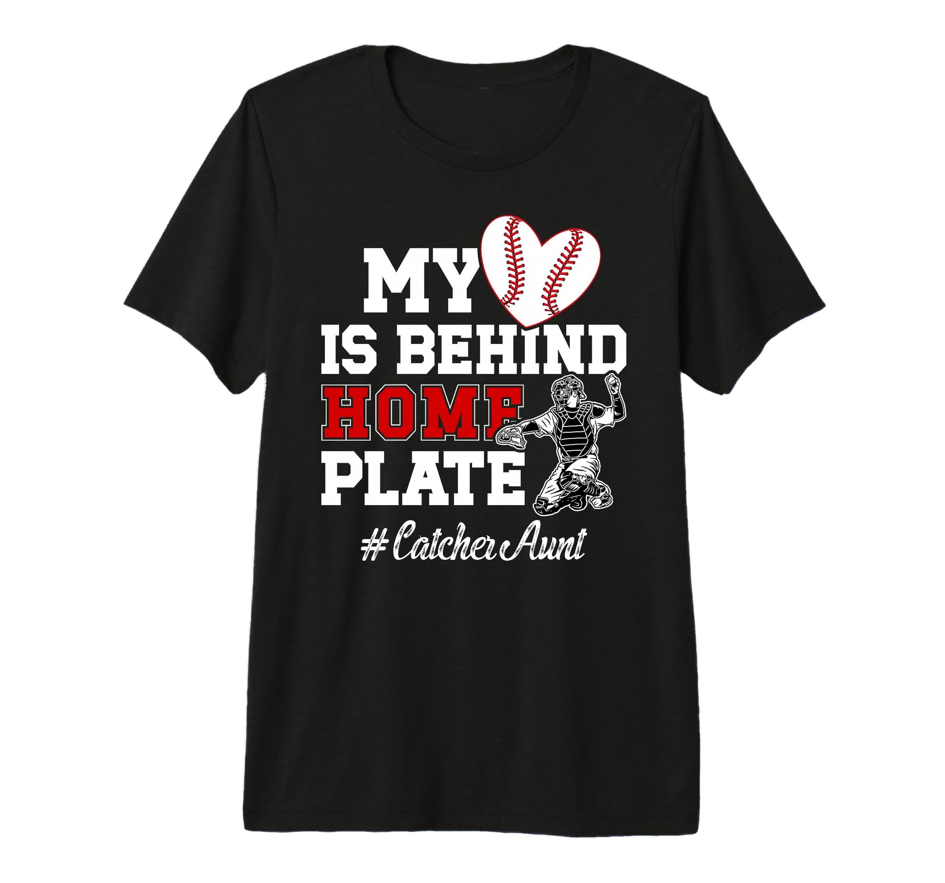 Proud Baseball Catcher Aunt Baseball T-Shirt - Minimalist Print for Adults - T-Shirt, Sweatshirt, Hoodie