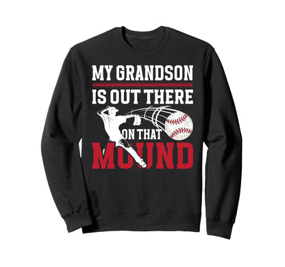 Proud Baseball Pitcher Grandpa Sweatshirt - Graphic Print for Adults - T-Shirt, Sweatshirt, Hoodie