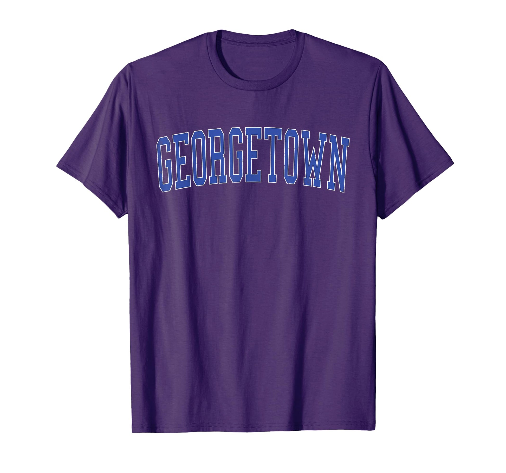 Georgetown Tx Distressed Blue Varsity T-Shirt - Custom Art Print Men Women - T-Shirt, Sweatshirt, Hoodie