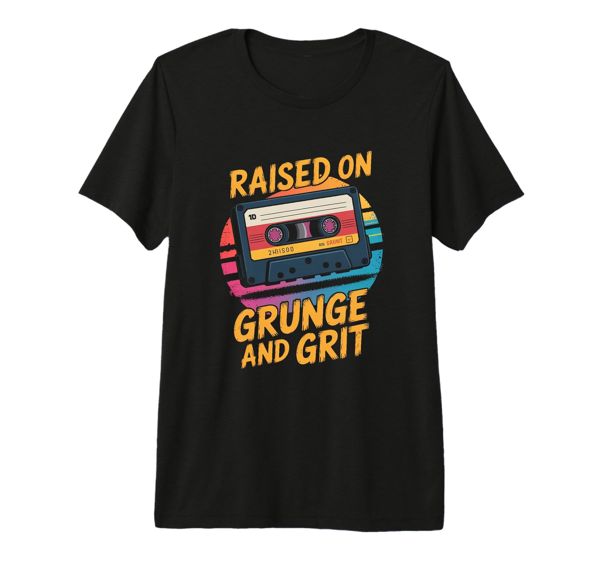 Raised Grunge And Grit Cassette 90S T-Shirt - Aesthetic Graphic for Adults - T-Shirt, Sweatshirt, Hoodie