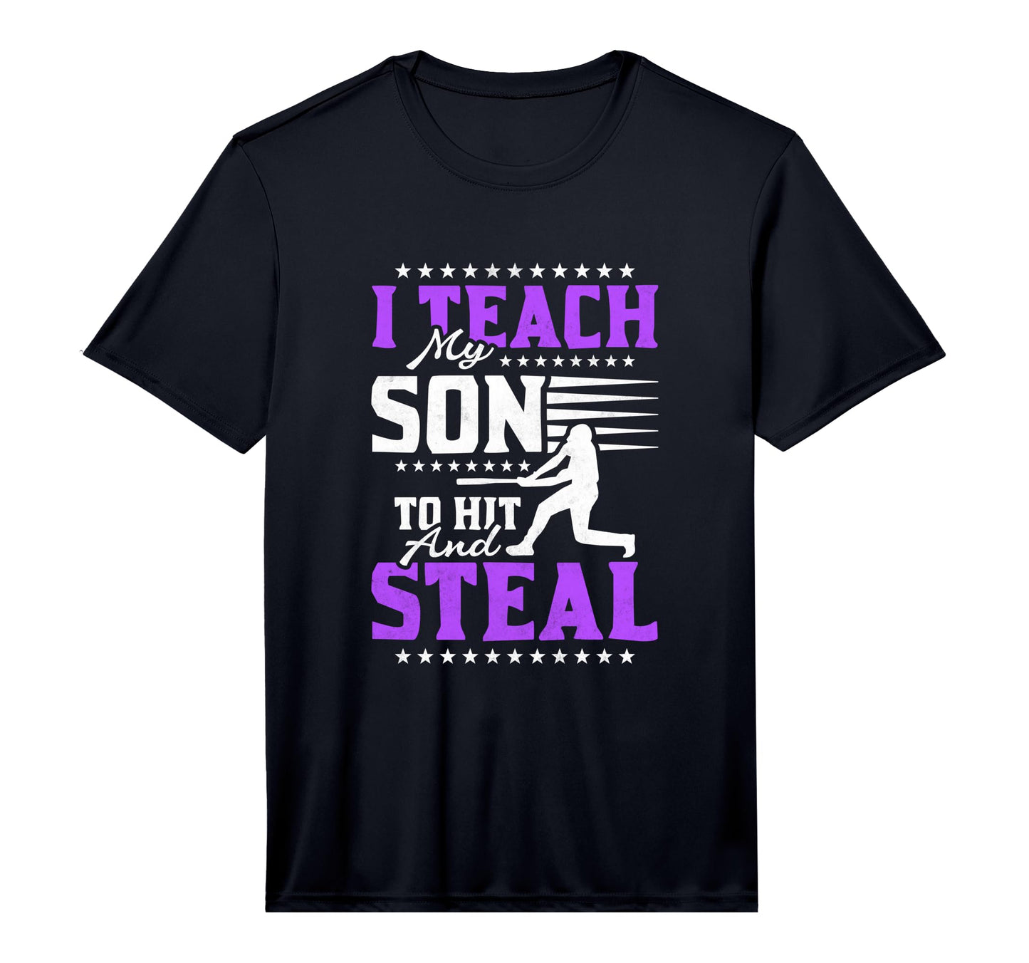 Mens I Teach My Son To Hit And Steal T-Shirt - Graphic Print for Adults - T-Shirt, Sweatshirt, Hoodie
