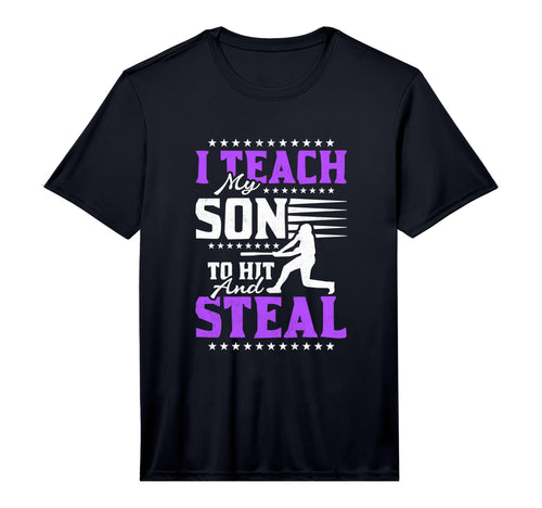 Mens I Teach My Son To Hit And Steal T-Shirt - Graphic Print for Adults - T-Shirt, Sweatshirt, Hoodie