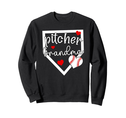 Baseball Pitcher Grandma Baseball Sweatshirt - Novelty Apparel Men Women - T-Shirt, Sweatshirt, Hoodie