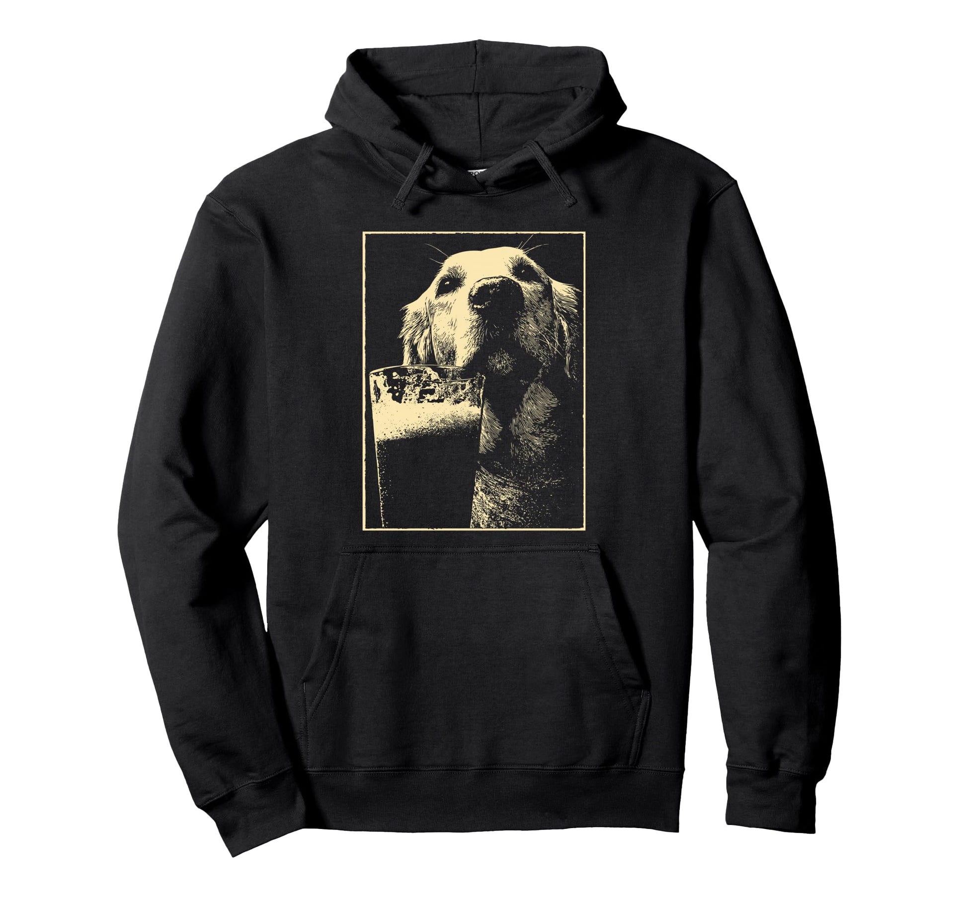 St Patricks Day Golden Retriever Dog Hoodie - Custom Art Print Men Women - T-Shirt, Sweatshirt, Hoodie