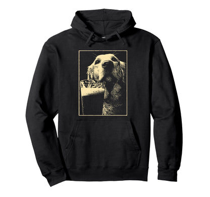 St Patricks Day Golden Retriever Dog Hoodie - Custom Art Print Men Women - T-Shirt, Sweatshirt, Hoodie