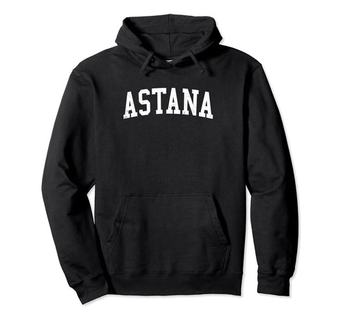 Astana Kazakhstan Distressed White Varsity Hoodie - Graphic Print Men Women - T-Shirt, Sweatshirt, Hoodie