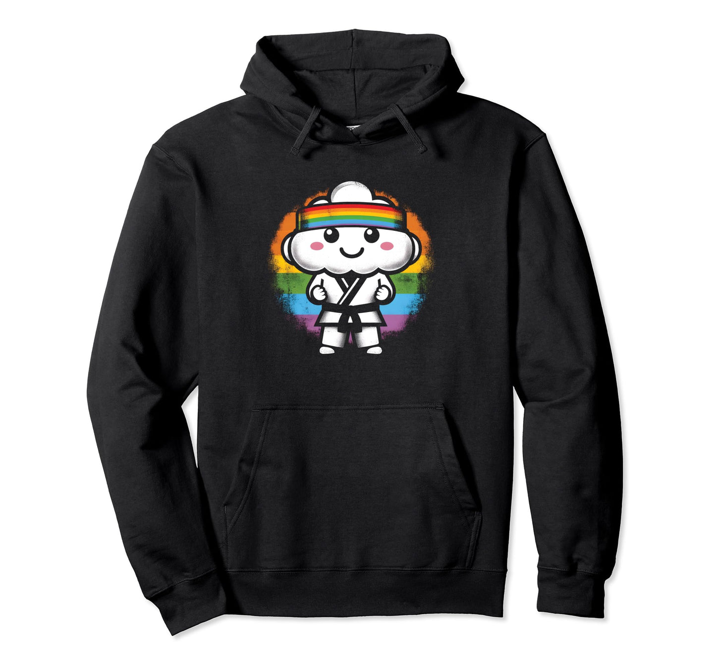 Rainbow Clouds Martial Arts Judo Karate Hoodie - Streetwear Style Men Women - T-Shirt, Sweatshirt, Hoodie