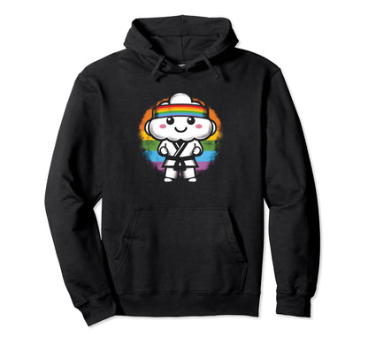 Rainbow Clouds Martial Arts Judo Karate Hoodie - Streetwear Style Men Women - T-Shirt, Sweatshirt, Hoodie