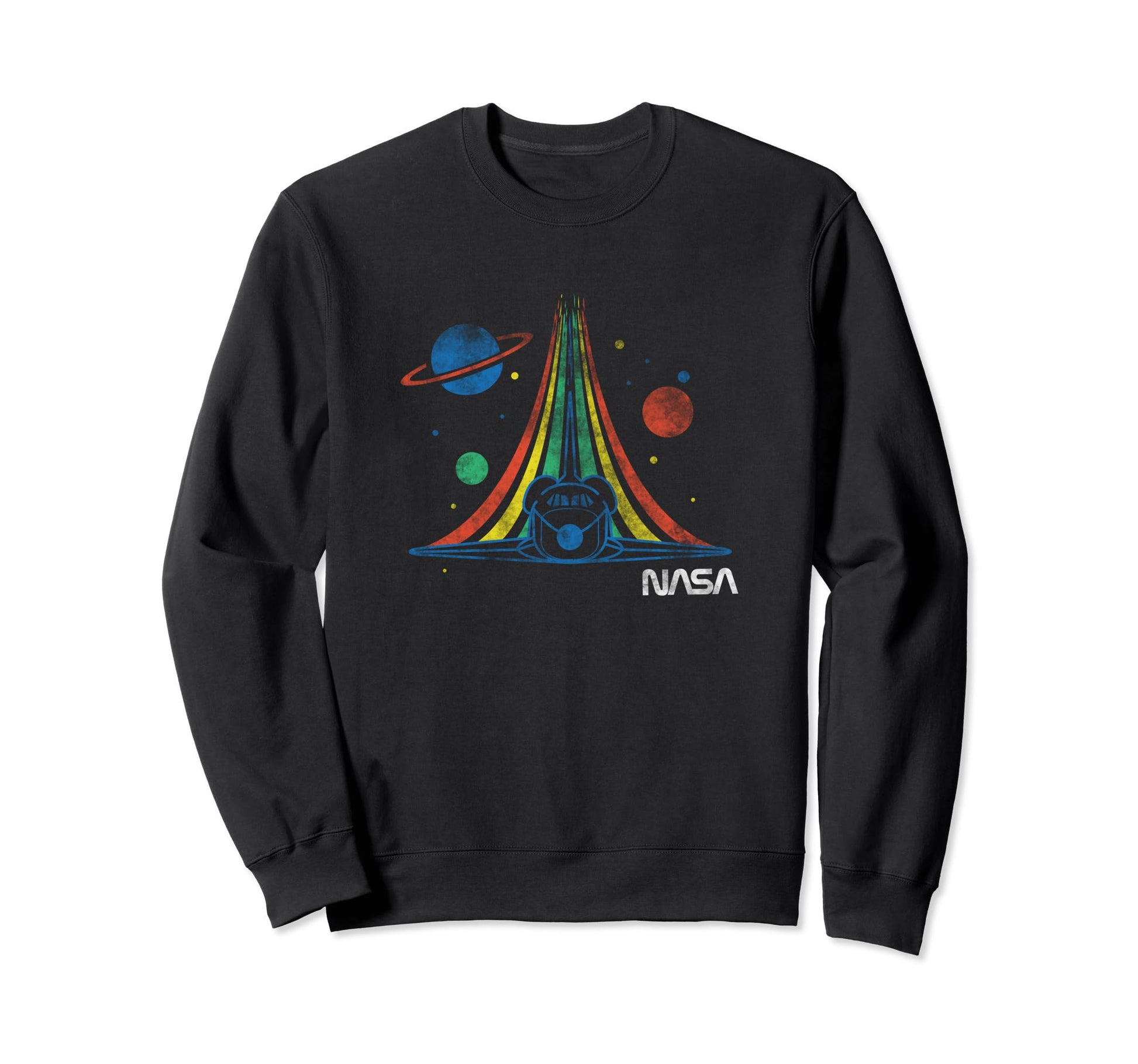 Nasa Space Shuttle Rainbow Stars Sweatshirt - Novelty Apparel Men Women - T-Shirt, Sweatshirt, Hoodie