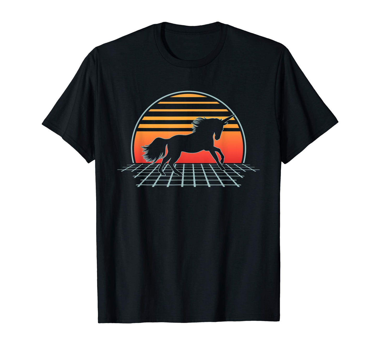 Unicorn 70S 80S Animal Vaporwave T-Shirt - Custom Art Print Men Women - T-Shirt, Sweatshirt, Hoodie