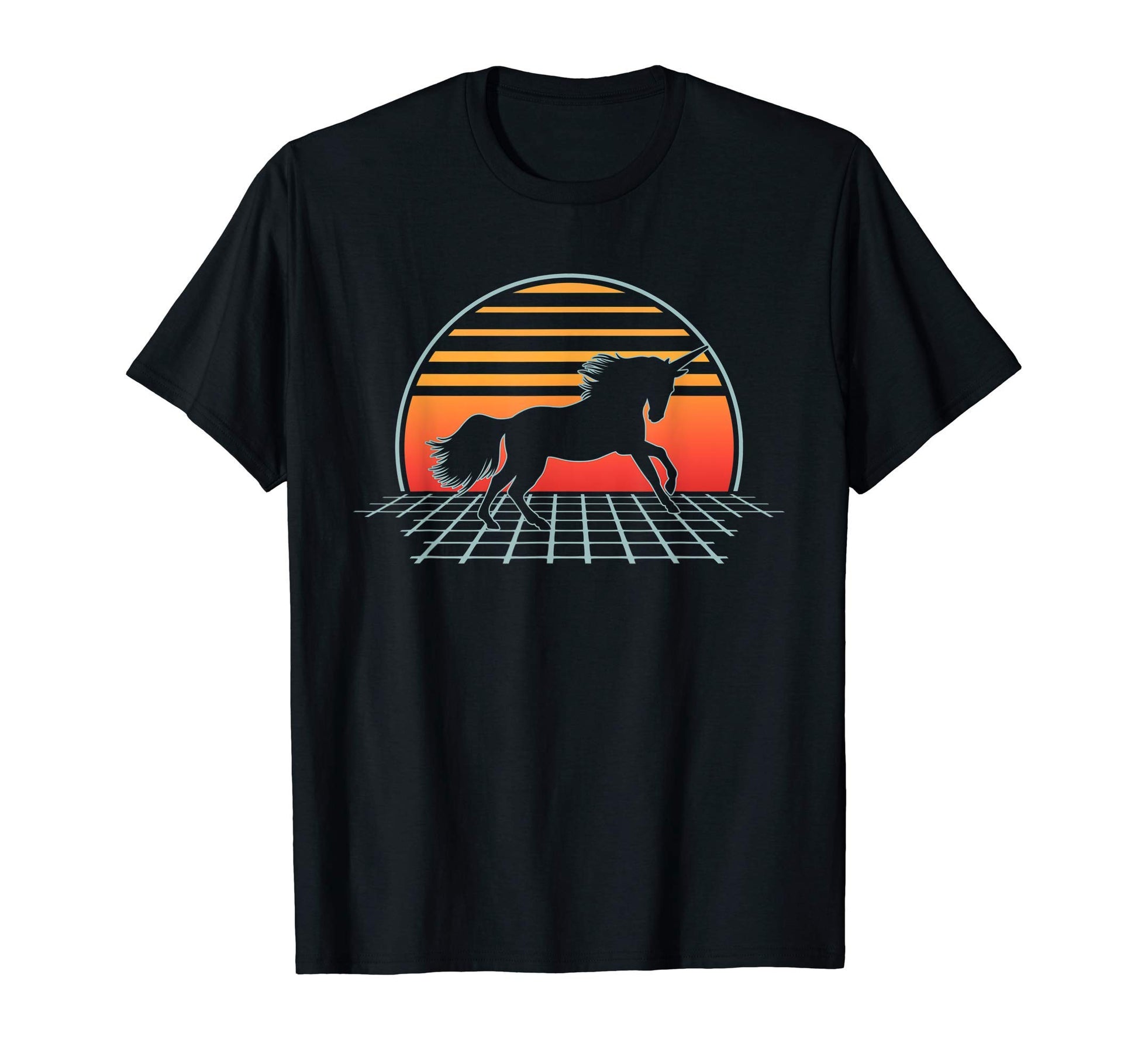 Unicorn 70S 80S Animal Vaporwave T-Shirt - Custom Art Print Men Women - T-Shirt, Sweatshirt, Hoodie
