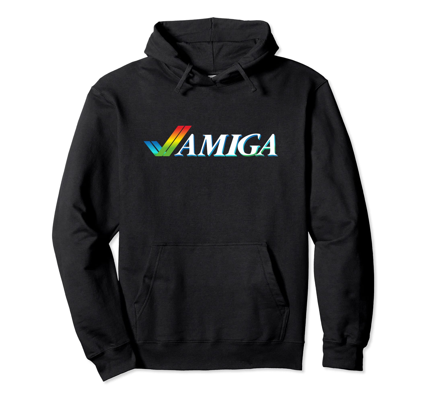 Amiga Tick White Rainbow Computer Hoodie - Casual Everyday Wear Men Women - T-Shirt, Sweatshirt, Hoodie