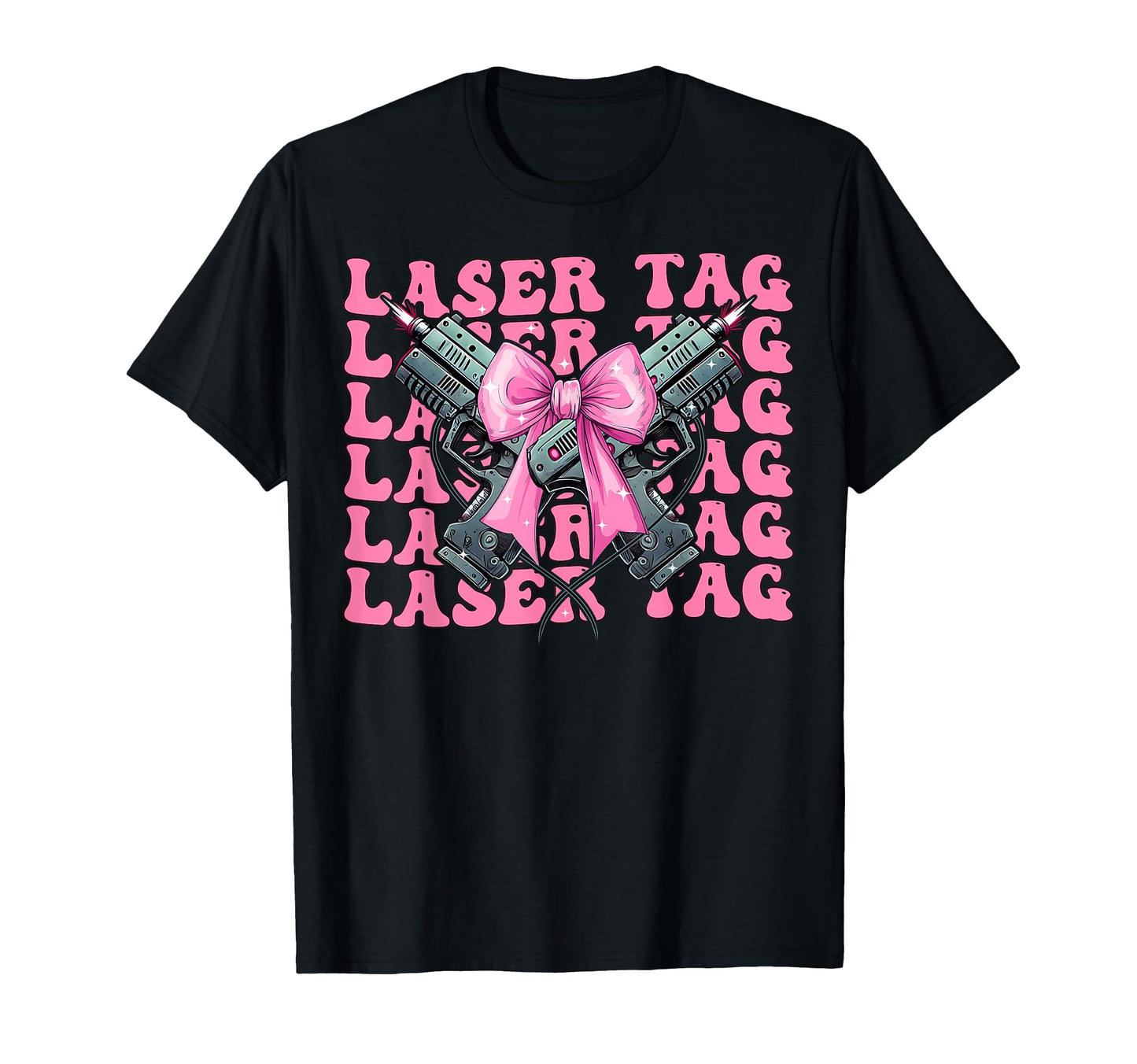 Coquette Bow Laser Tag Game Mom Mama T-Shirt - Graphic Print Men Women - T-Shirt, Sweatshirt, Hoodie