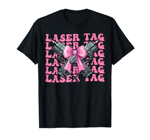 Coquette Bow Laser Tag Game Mom Mama T-Shirt - Graphic Print Men Women - T-Shirt, Sweatshirt, Hoodie