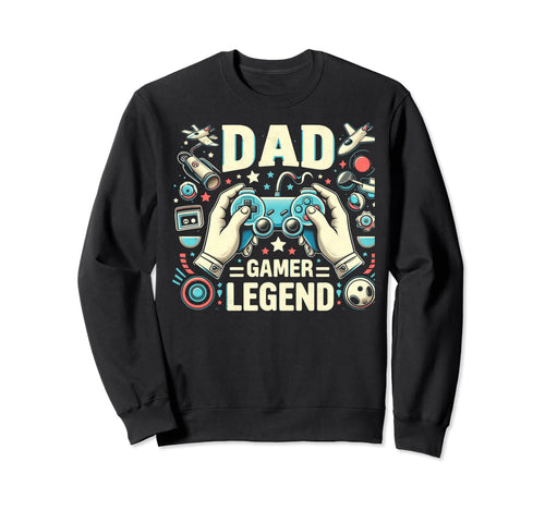 Gamer Dad Game Controller Gaming Sweatshirt - Fun Novelty Design Men Women - T-Shirt, Sweatshirt, Hoodie