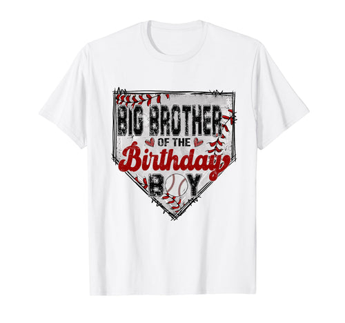 Big Brother Birthday Baseball Family T-Shirt - Aesthetic Graphic Unisex - T-Shirt, Sweatshirt, Hoodie