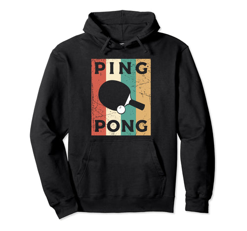Ping Pong Rainbow Tennis Gift Hoodie - Trendy Graphic for Adults - T-Shirt, Sweatshirt, Hoodie