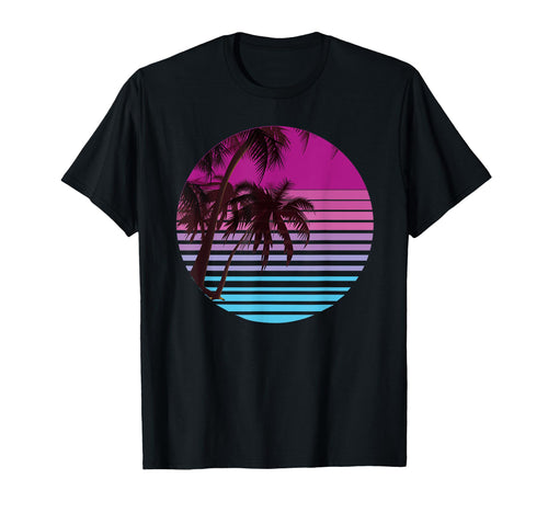 Palm Tree Sunset Tropical Beach T-Shirt - Streetwear Style for Adults - T-Shirt, Sweatshirt, Hoodie