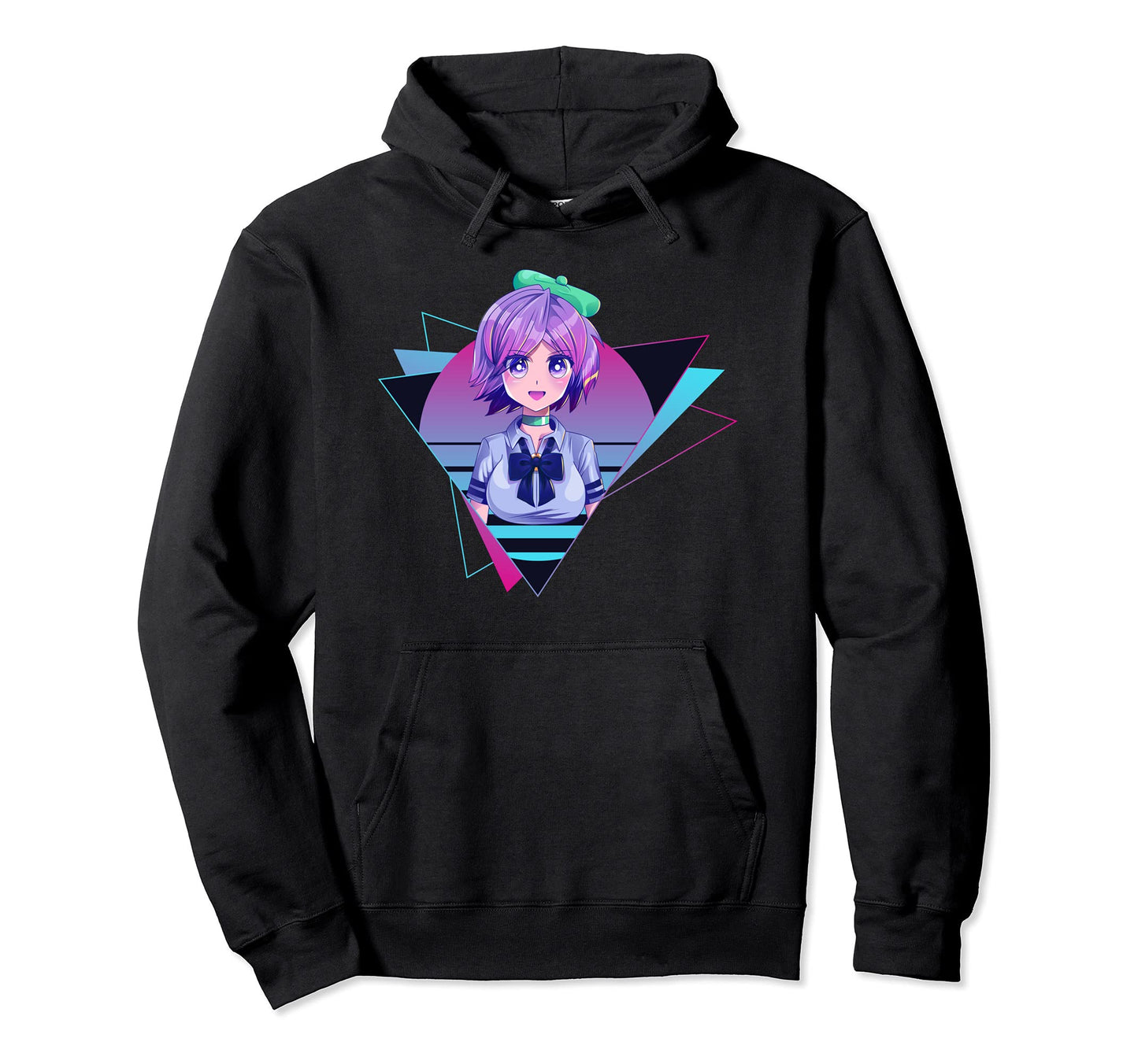 Vaporwave Anime Aesthetics Lover Hoodie - Fun Novelty Design for Adults - T-Shirt, Sweatshirt, Hoodie