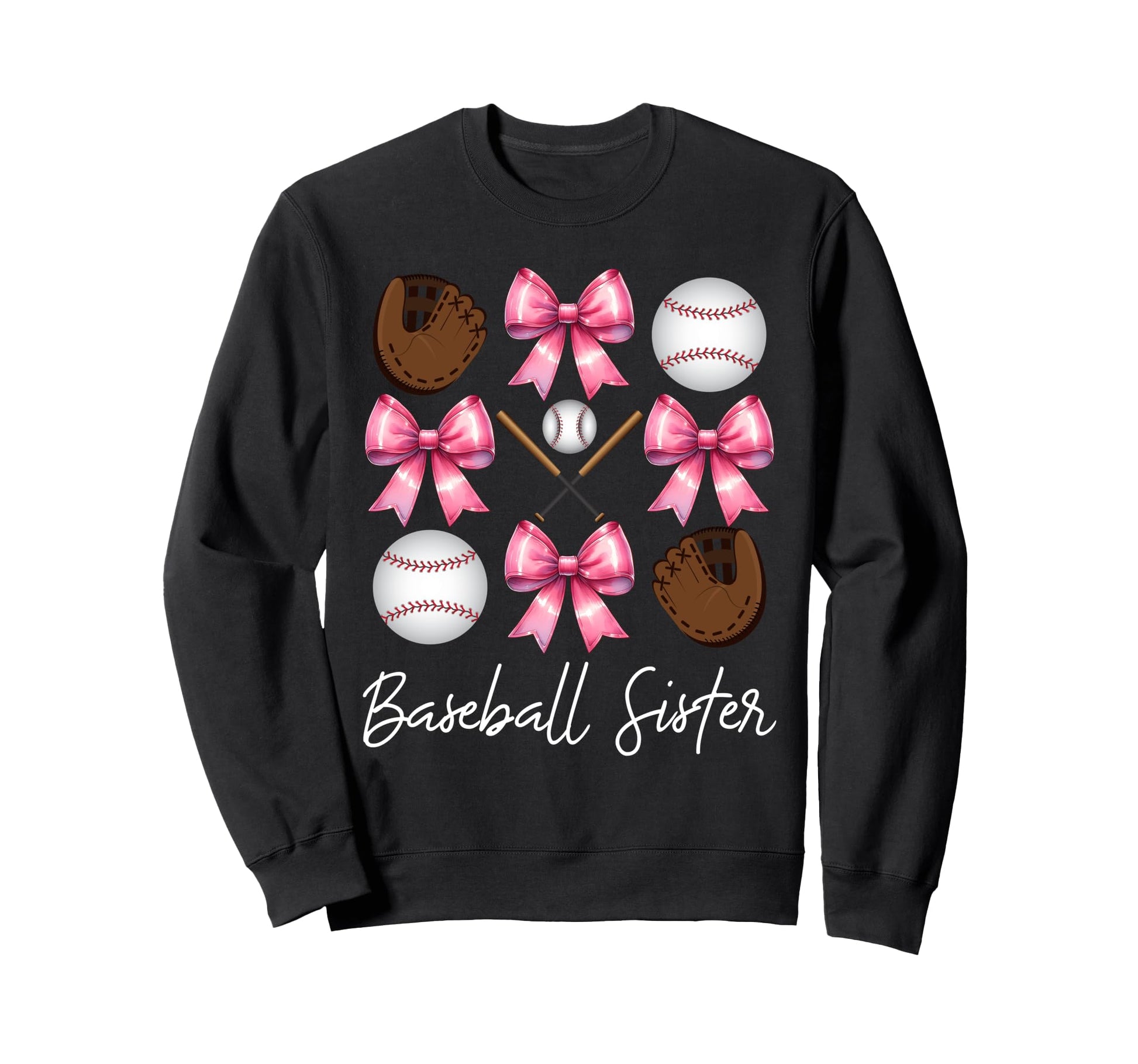 Baseball Sister Baseball Mom Mothers Day Sweatshirt - Graphic Print Unisex - T-Shirt, Sweatshirt, Hoodie