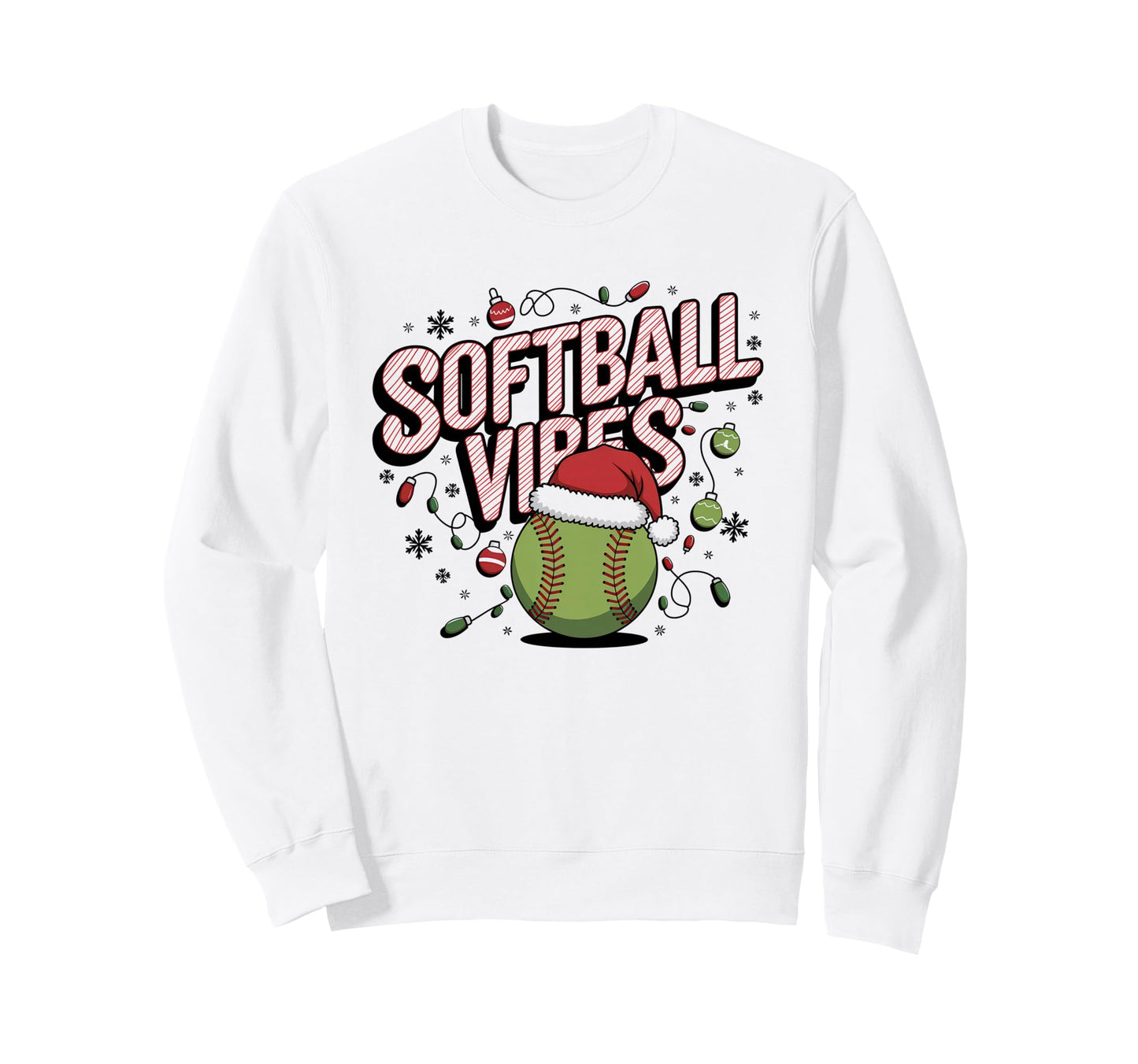 Softball Vibes Groovy Game Day Sweatshirt - Fun Novelty Design for Adults - T-Shirt, Sweatshirt, Hoodie
