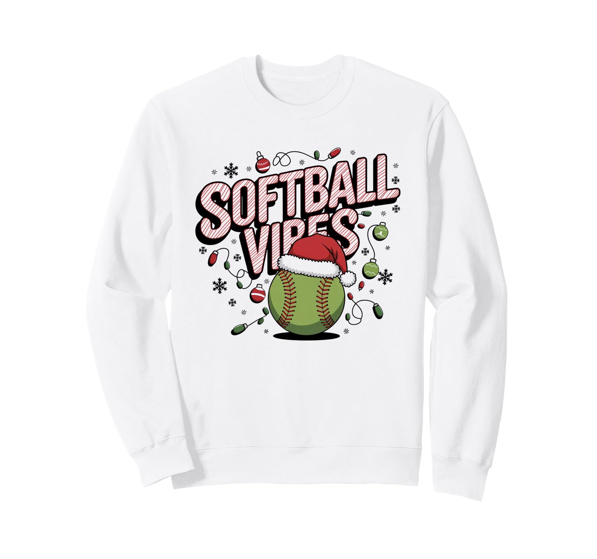 Softball Vibes Groovy Game Day Sweatshirt - Fun Novelty Design for Adults - T-Shirt, Sweatshirt, Hoodie