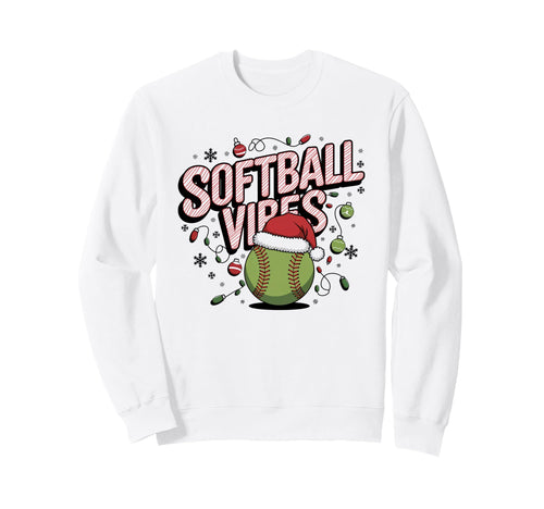 Softball Vibes Groovy Game Day Sweatshirt - Fun Novelty Design for Adults - T-Shirt, Sweatshirt, Hoodie