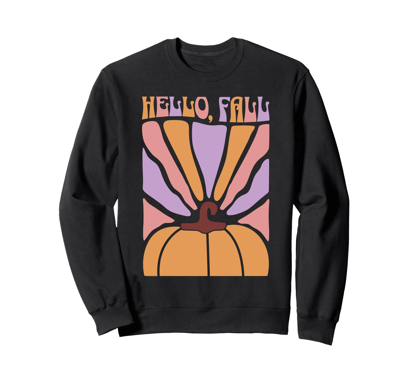 70S Boho Floral Fall Designs Hoodie - Custom Art Print Unisex - T-Shirt, Sweatshirt, Hoodie