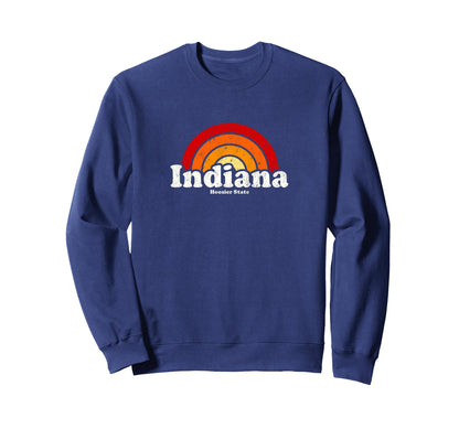 Indiana 70S Rainbow Sweatshirt - Custom Art Print for Adults - T-Shirt, Sweatshirt, Hoodie