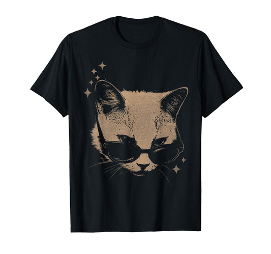 Y2K Cat Sunglasses 90S 2000S Grunge T-Shirt - Fun Novelty Design Unisex - T-Shirt, Sweatshirt, Hoodie