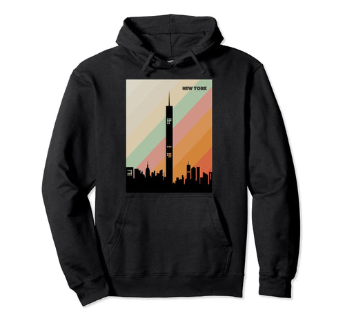 New York City Skyline 60S Rainbow Nyc Hoodie - Custom Art Print Men Women - T-Shirt, Sweatshirt, Hoodie