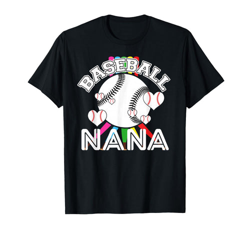 Baseball Nana Grandma Gigi Heart Love T-Shirt - Novelty Apparel for Adults - T-Shirt, Sweatshirt, Hoodie