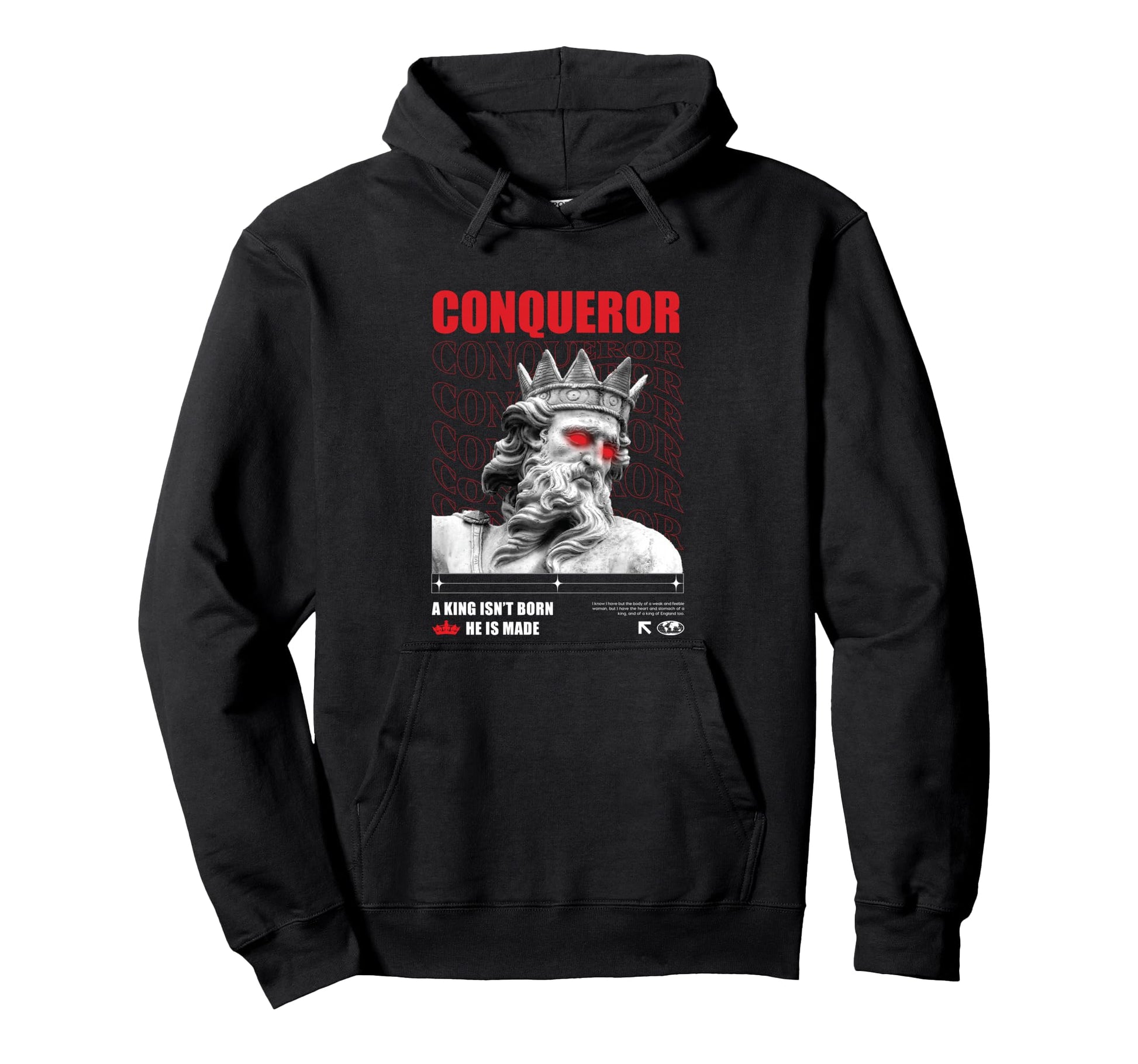 Conqueror Sculpture Greek Aesthetic Edgy Hoodie - Streetwear Style Unisex - T-Shirt, Sweatshirt, Hoodie