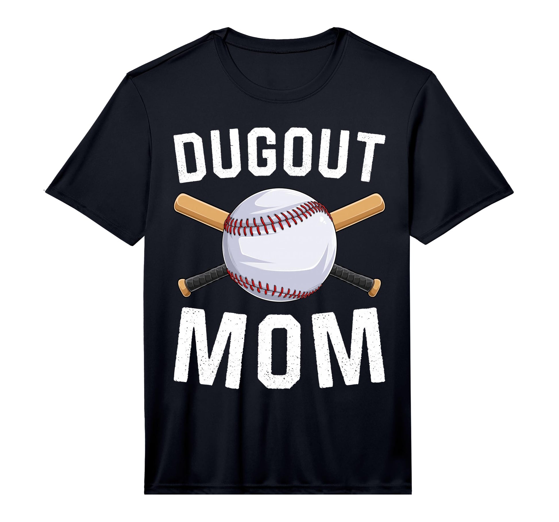 Dugout Mom Baseball Mommy Funny T-Shirt - Graphic Print for Adults - T-Shirt, Sweatshirt, Hoodie