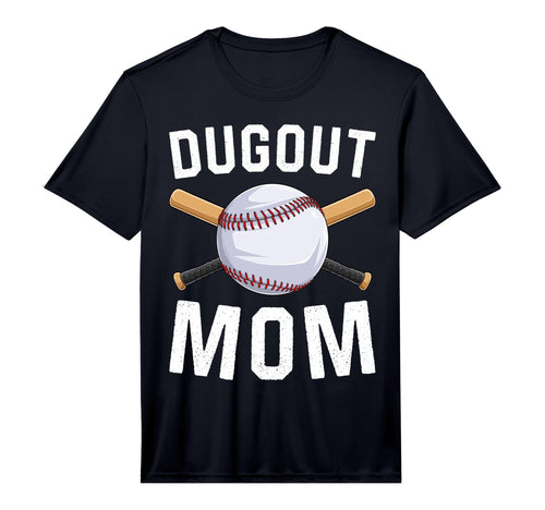 Dugout Mom Baseball Mommy Funny T-Shirt - Graphic Print for Adults - T-Shirt, Sweatshirt, Hoodie