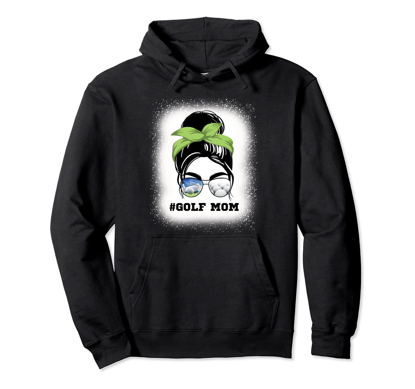 Golf Mom Messy Bun Sports Fan Game Day Hoodie - Novelty Apparel Men Women - T-Shirt, Sweatshirt, Hoodie