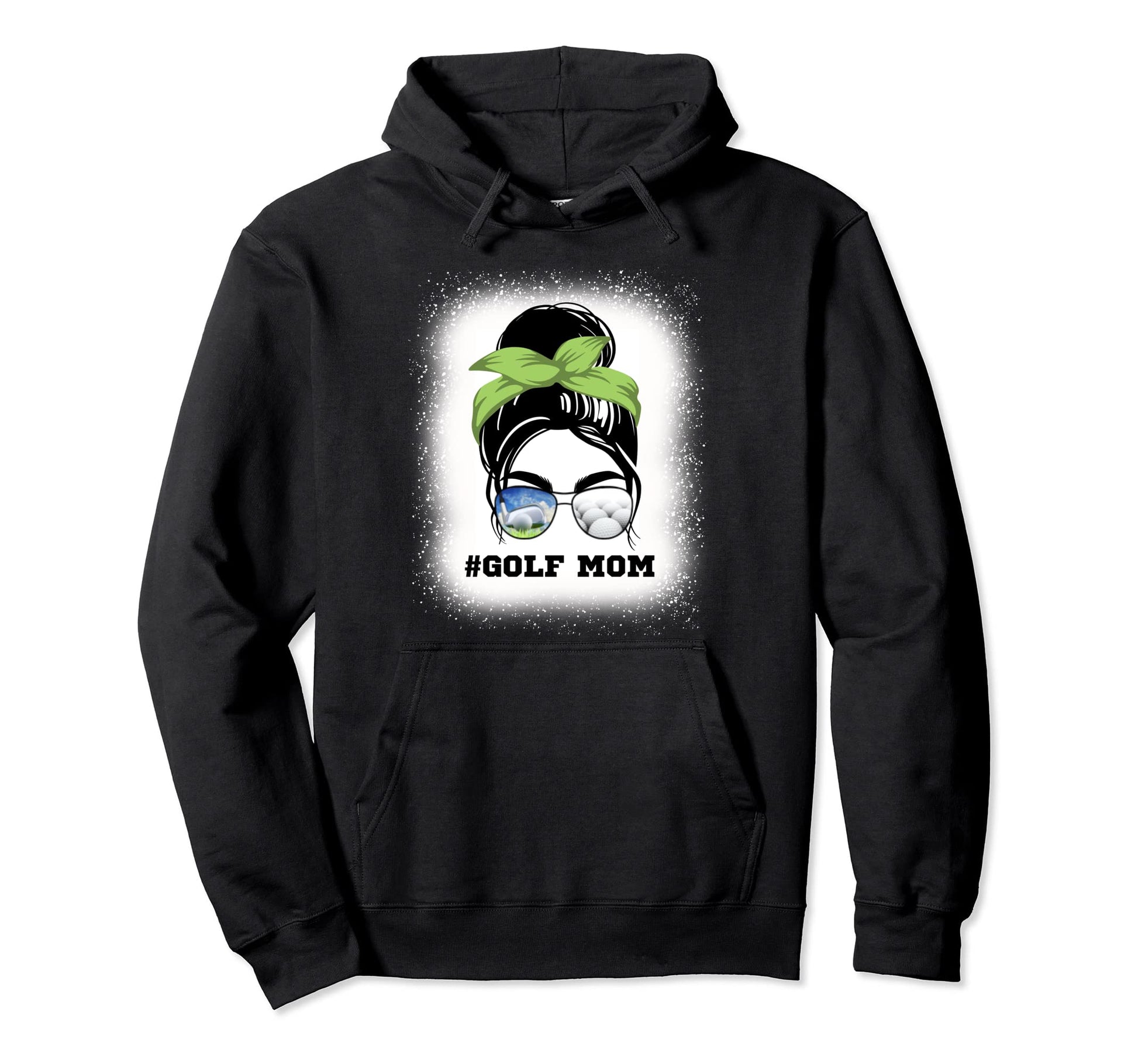Golf Mom Messy Bun Sports Fan Game Day Hoodie - Novelty Apparel Men Women - T-Shirt, Sweatshirt, Hoodie