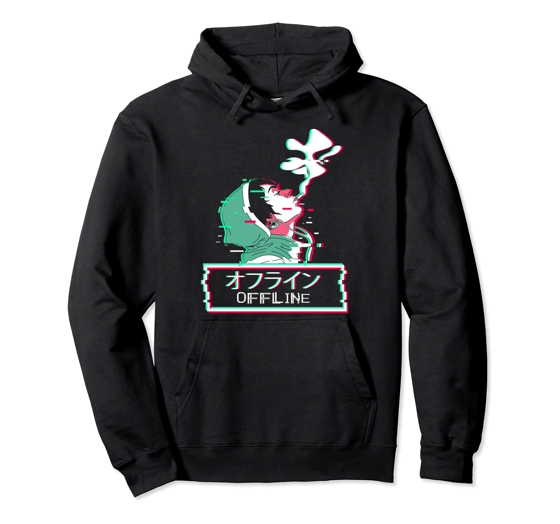 Smoking Anti Social Anime Japanese Hoodie - Unique Graphic for Adults - T-Shirt, Sweatshirt, Hoodie