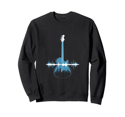 Guitar Sound Wave Musician Acoustic Sweatshirt - Novelty Apparel Unisex - T-Shirt, Sweatshirt, Hoodie
