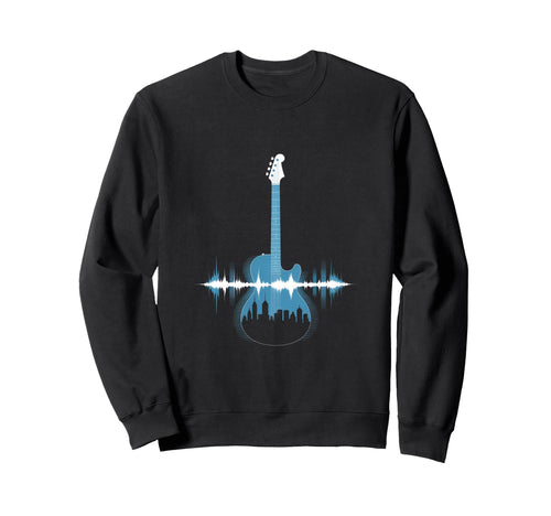 Guitar Sound Wave Musician Acoustic Sweatshirt - Novelty Apparel Unisex - T-Shirt, Sweatshirt, Hoodie