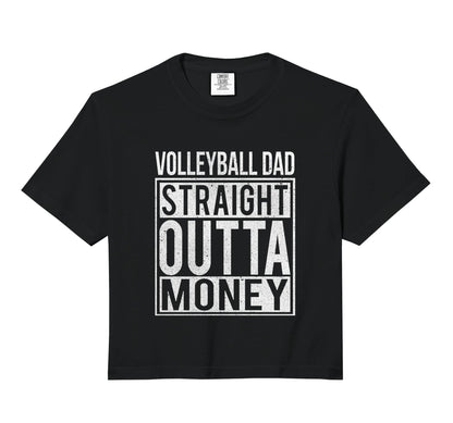 Volleyball Dad Straight Outta Money I Hoodie - Minimalist Print Unisex - T-Shirt, Sweatshirt, Hoodie