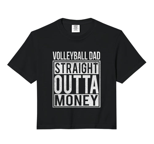Volleyball Dad Straight Outta Money I Hoodie - Minimalist Print Unisex - T-Shirt, Sweatshirt, Hoodie