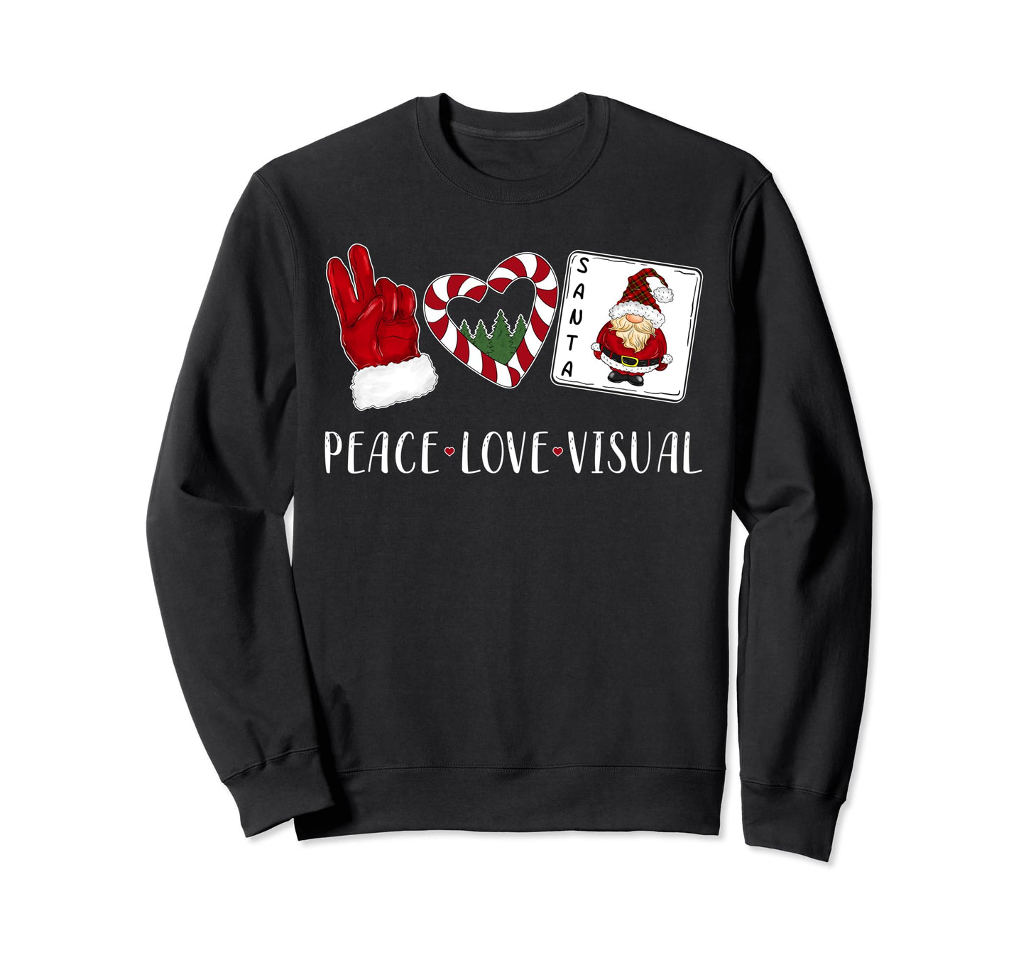 Merry Speech Therapy Outfit Peace Love Sweatshirt - Graphic Print Unisex - T-Shirt, Sweatshirt, Hoodie