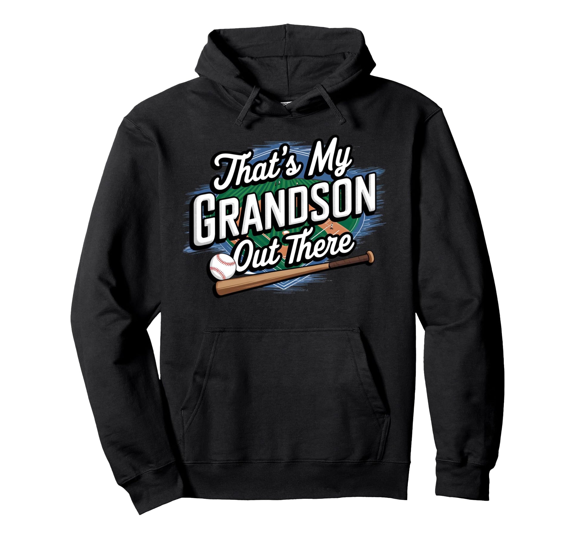 Thats My Grandson Out There Baseball Hoodie - Streetwear Style Men Women - T-Shirt, Sweatshirt, Hoodie