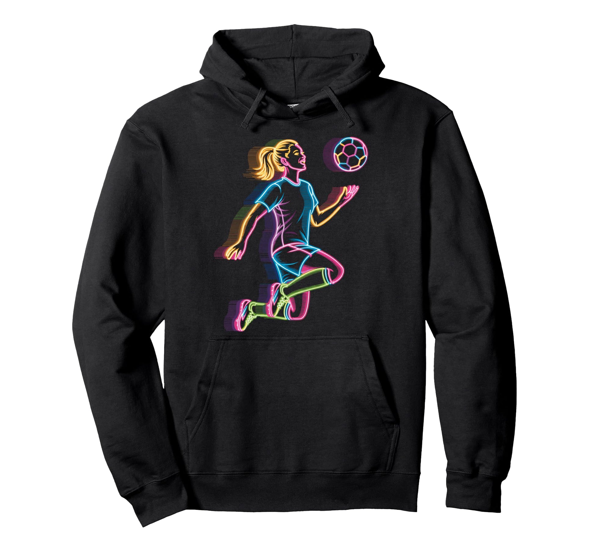 Colorful Funny Soccer Fan Dad Mom Hoodie - Custom Art Print for Adults - T-Shirt, Sweatshirt, Hoodie