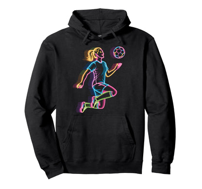 Colorful Funny Soccer Fan Dad Mom Hoodie - Custom Art Print for Adults - T-Shirt, Sweatshirt, Hoodie