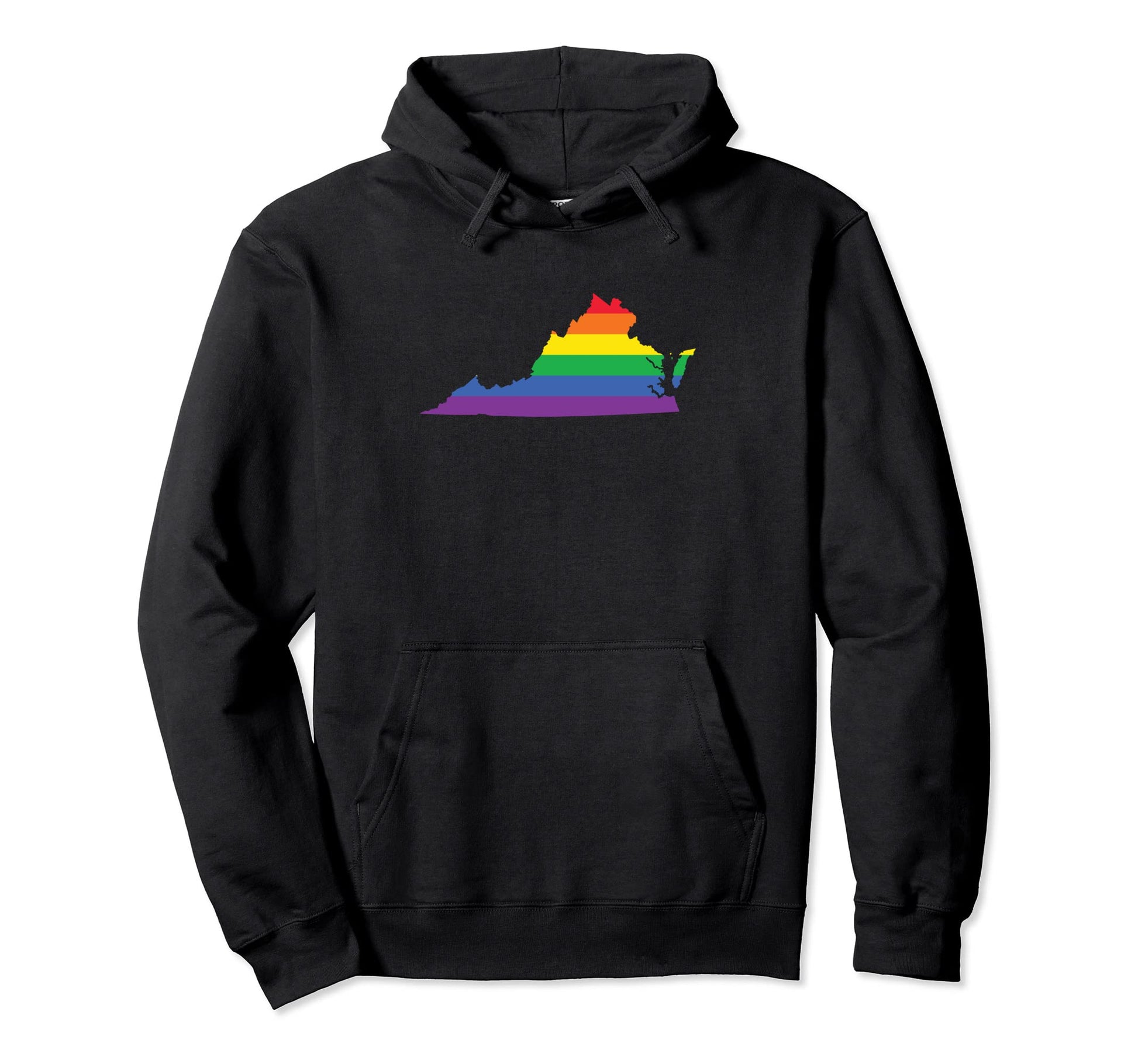 Virginia Lgbtq Rainbow Flag Gay Pride Hoodie - Aesthetic Graphic Unisex - T-Shirt, Sweatshirt, Hoodie