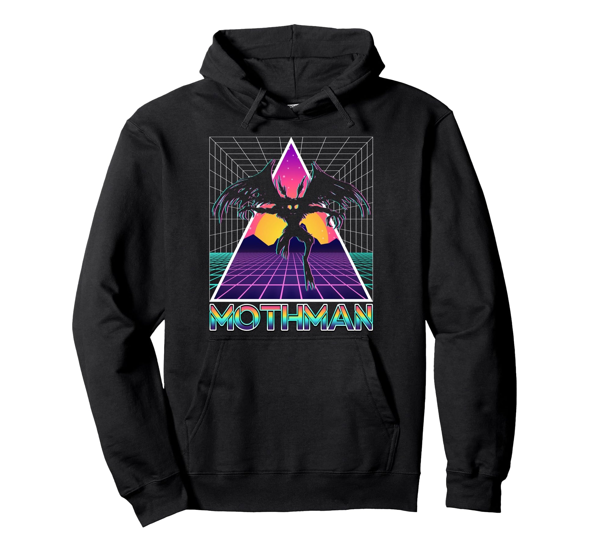 Vaporwave Aesthetic Mothman Cryptozoology Hoodie - Unique Graphic Unisex - T-Shirt, Sweatshirt, Hoodie